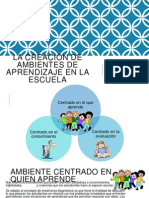 La Creacion de Ambientes de Aprendizaje en La