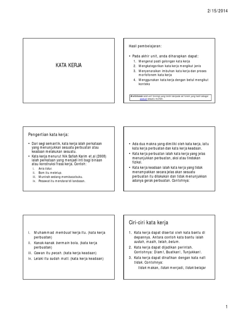 Kuliah 3 Kata Kerja Pdf