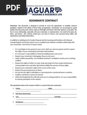roommate contract