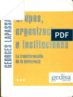 Lapassade, Georges - Grupos. Organizaciones e Instituciones