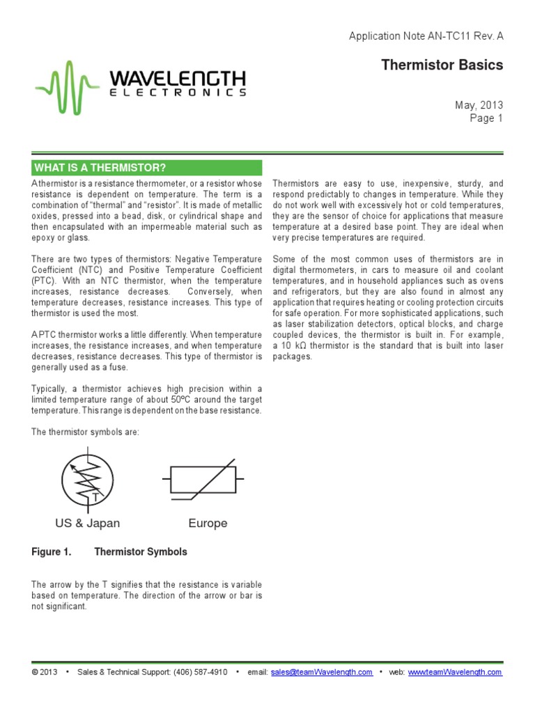 Thermistor Basics PDF Electrical Resistance And Conductance Physics