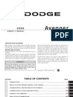 2008 Dodge Avenger Ownder's Manual (3rd Edition)