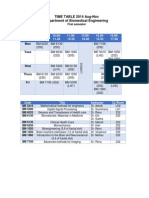 TIME TABLE 2014 Aug-Nov Department of Biomedical Engineering