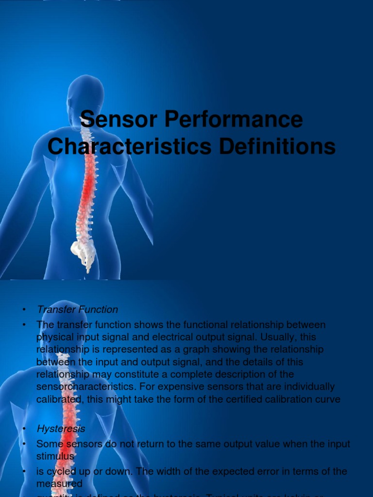 Sensor Performance Characteristics Definitions PDF Sensor Signal