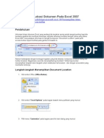 Menampilkan Lokasi Dokumen Pada Excel 2007