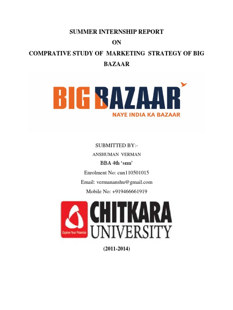 Big Bazaar Project | PDF | Retail | Strategic Management