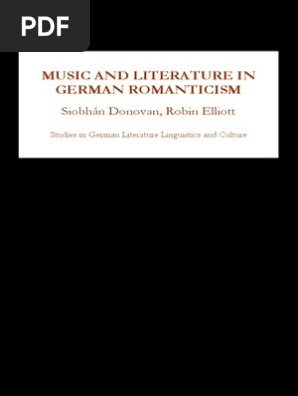 Music And Literat In German Romanticism Romanticism Johann