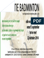 Initiatielessen Badmintonclub DZ99 - 2014