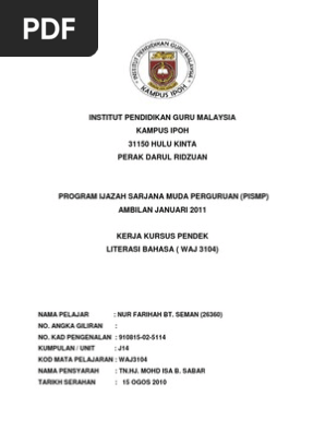 contoh lampiran assignment