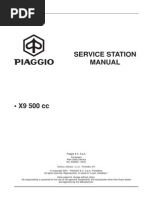 Piaggio X9 500 Service Station Manual (2002-EnGLISH-70 Pages)