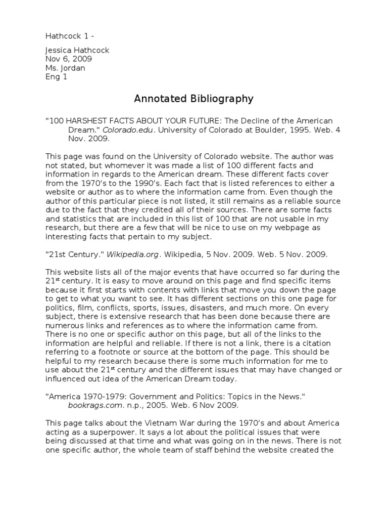 Free apa annotated bibliography template picture