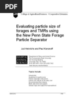 Evaluating Particle Size of Forages and TMRs Using The New Penn State Forage Particle Separator