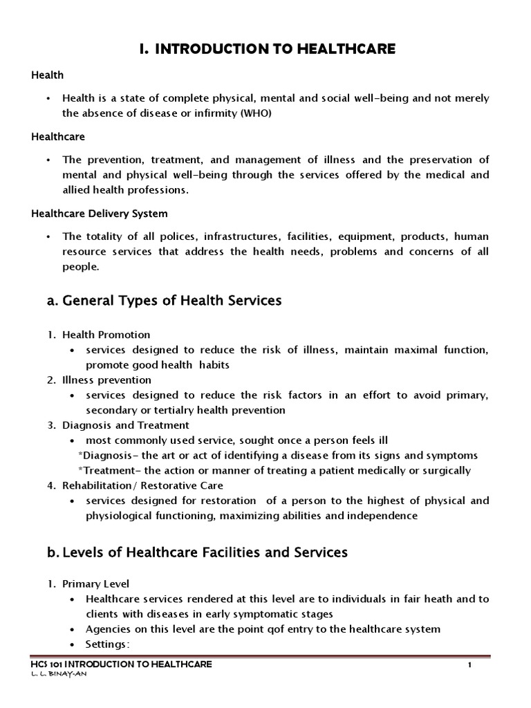 Intro to Healthcare Overview | PDF | Palliative Care | Health Care