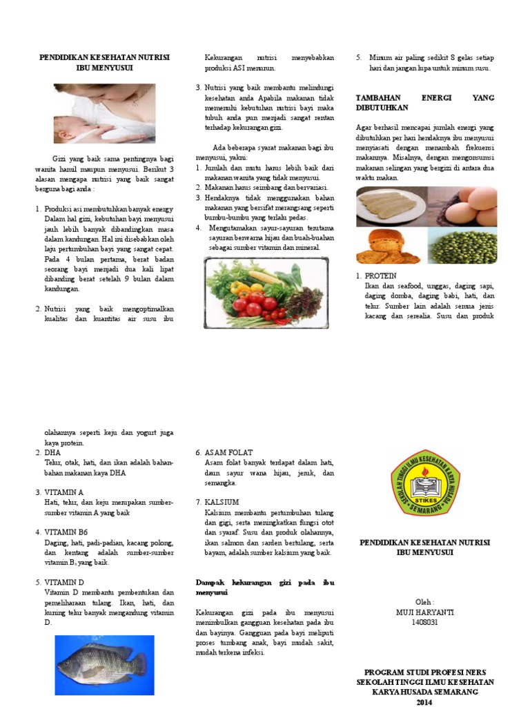 LEAFLET NUTRISI IBU MENYUSUI doc LEAFLET NUTRISI IBU MENYUSUI doc