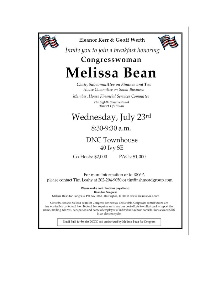 Melissa Bean Wednesday, July 23 PDF