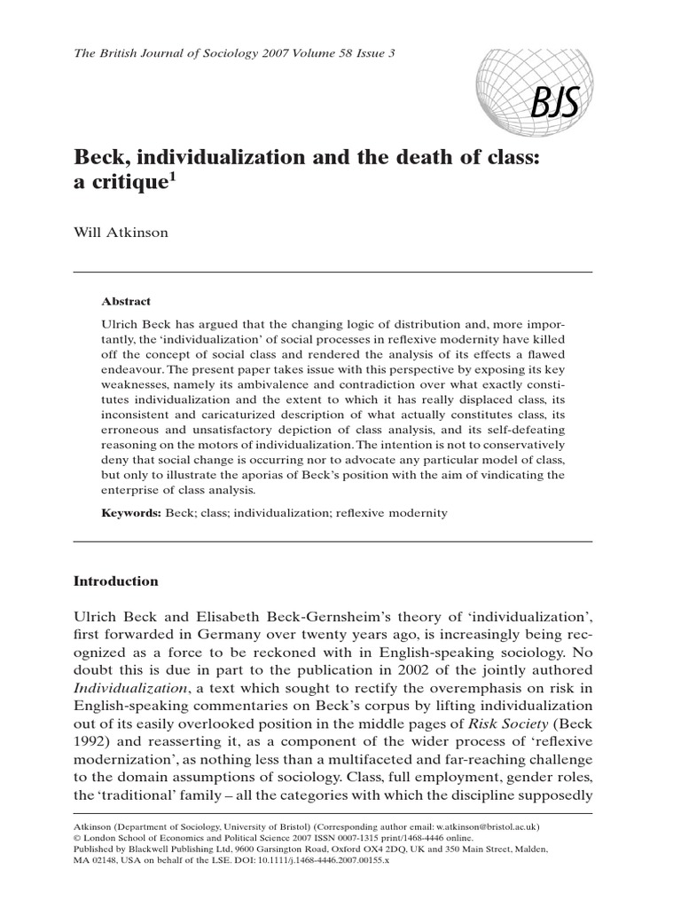 Individualization in sociology ppt picture