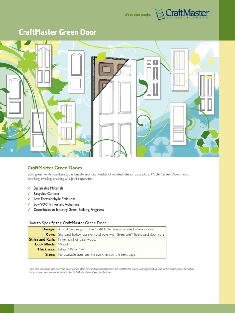 Craftmaster Green Door Brochure Wood Green Building