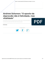 Andrew Solomon_ _O Oposto Da Depressão Não é Felicidade, Mas Vitalidade_ - Zero Hora