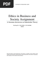 Essay Paper On Stakeholder Theory Versus Shareholder Thoery