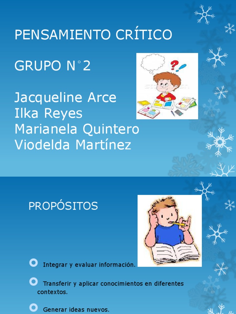 Pensamiento Crtico Grupo 2 | PDF