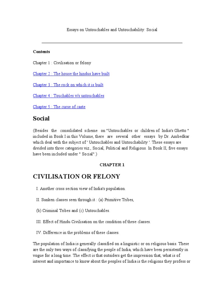 Research paper on untouchable by mulk raj anand image