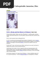 HM Case Study: Memory and Amnesia | PDF | Amnesia | Memory