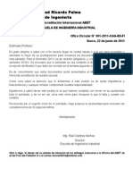 Abet - Solicitud de Documentos Ing Industrial