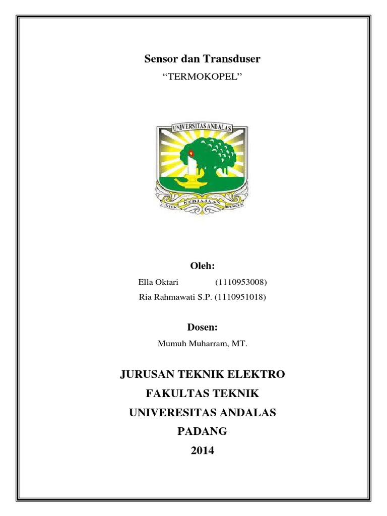 Makalah Thermocouple Ella Ria