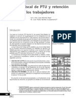 Calculo Fiscal de PTU y Retención de ISR a Los Trabajadores