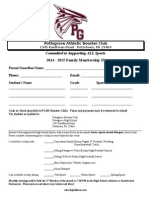 Booster Club Membership Form