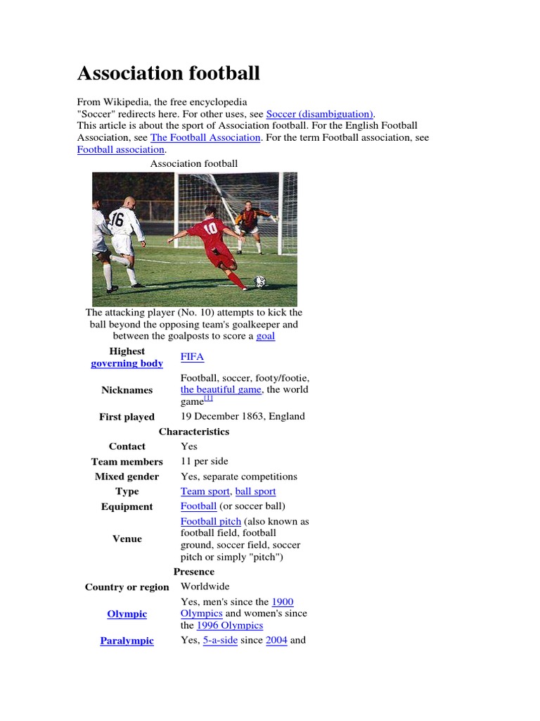 Overview of Association Football | PDF | Association Football | Sport ...