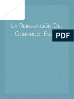 LA REINVENCIÓN DEL GOBIERNO, Essay