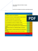 Lista de Cotejo Trabajo en Equipo