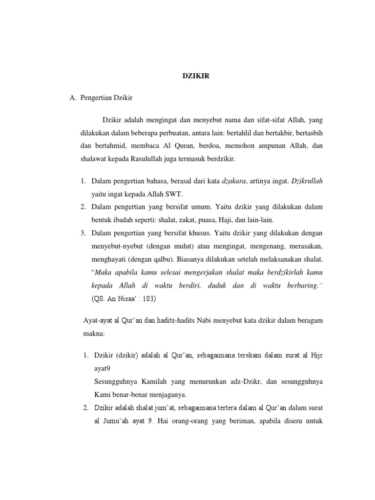 Dzikir Kepada Allah Di Waktu Berdiri Duduk Dan Di Waktu Berbaring