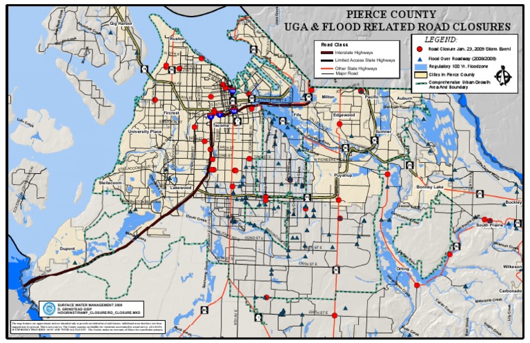 Pierce County Road Closures Map | PDF | Nature