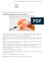 O Câncer É A Condenação. Seu Médico O Carrasco E A Quimioterapia A Guilhotina! - Revelando Verdades Ocultas