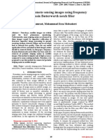 Destriping remote sensing images using frequency domain Butterworth notch filter