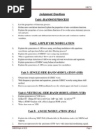 Ece V Analog Communication (10ec53) Assignment