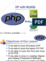 Oop PHP With Mysql: Clifton S. Alegarme