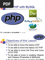 Oop PHP With Mysql: Clifton S. Alegarme