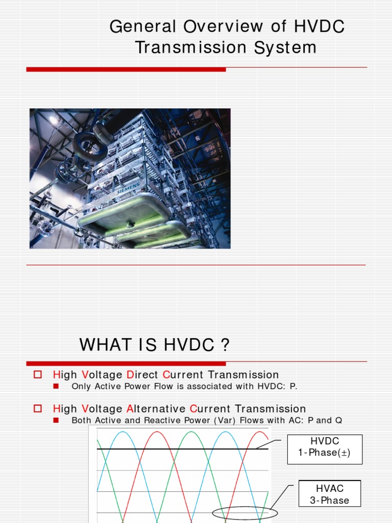 General Overview of HV DC Transmission System | PDF | High Voltage ...