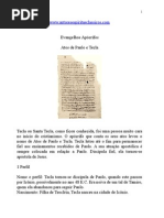 Evangelhos Apócrifos - Atos de Paulo e Tecla