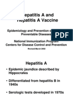 Hepatitis A and Vaccine Epidemiology Prevention