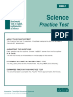 IBT (International Benchmark Test) Sample Paper Grade 7 Science
