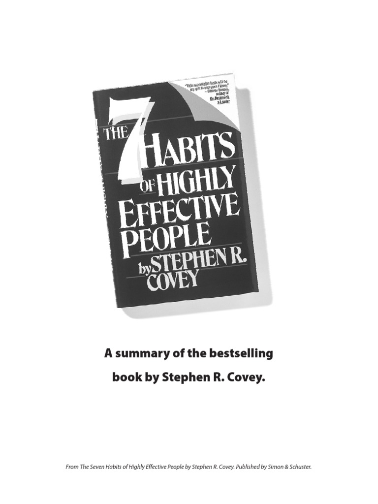 7 Habits Summary | PDF