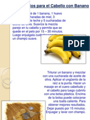 fuerte Explícito Competencia Tratamientos para El Cabello Con Banano | PDF