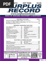 SEPTEMBER 2014 Surplus Record Machinery & Equipment ...