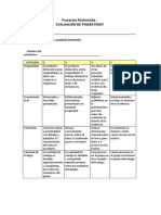 Rubrica para Evaluar Power Point