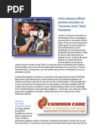 Download Gaita Releases Official Position and Plan on Common Core by Daniel R Gaita MA SN236924352 doc pdf