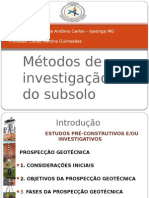 Aula 2 - Prospeção Geotecnica